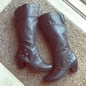 Wide Calf Stylish Black Boot
